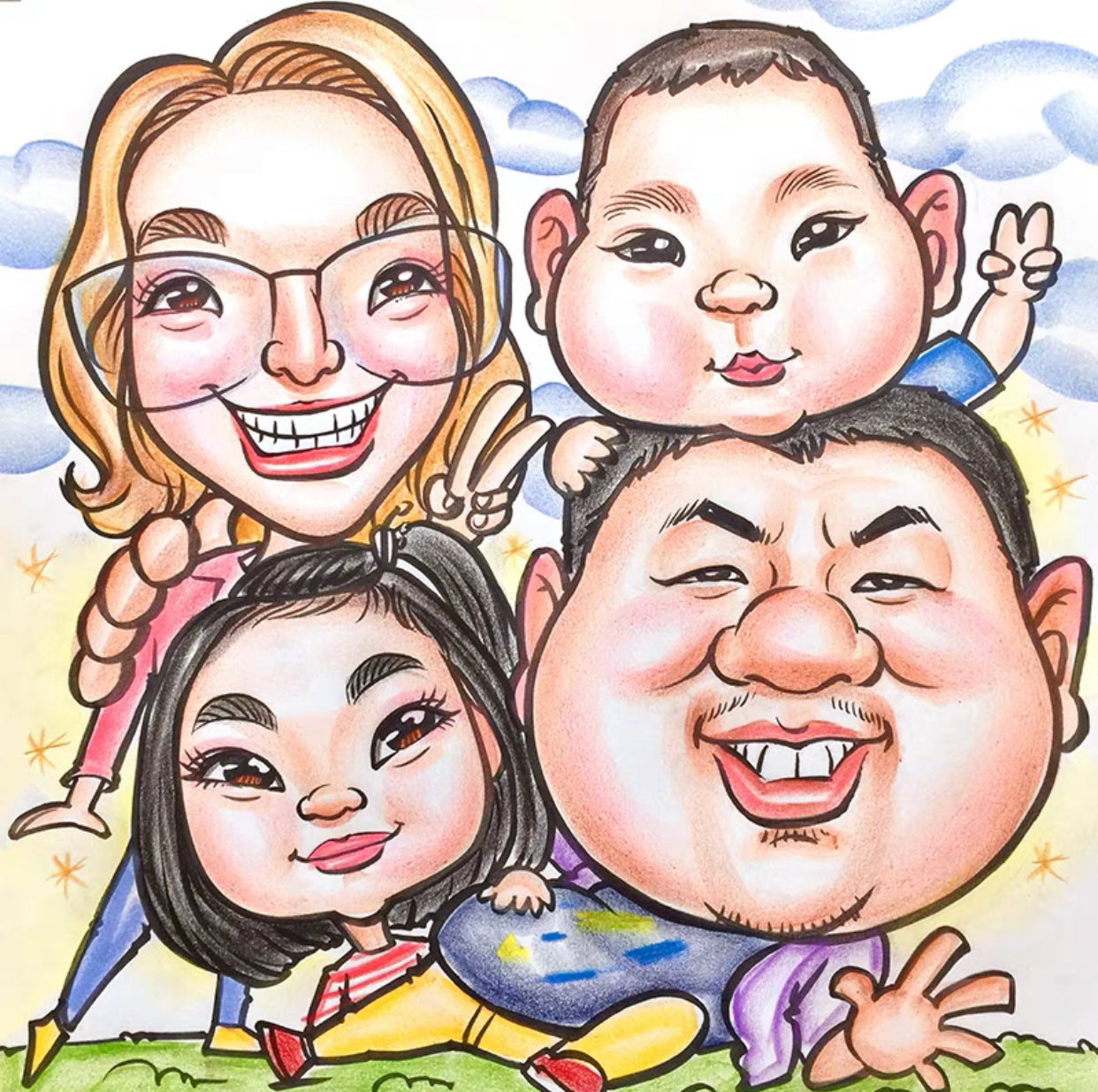 Custom caricature portraits