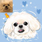 Custom cartoon pet portraits from photo