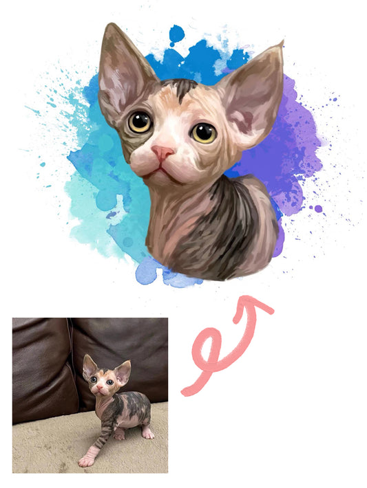 Custom Impasto pet portraits