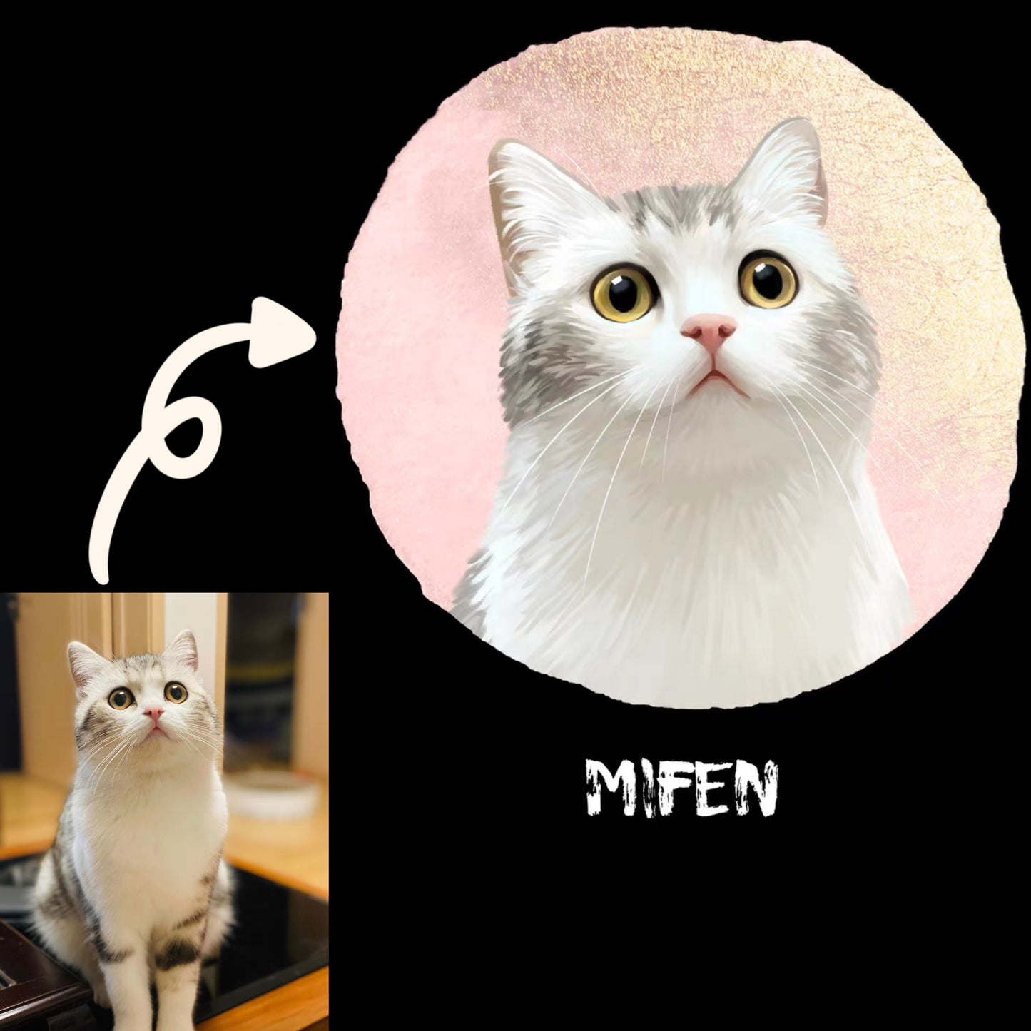Custom Impasto pet portraits